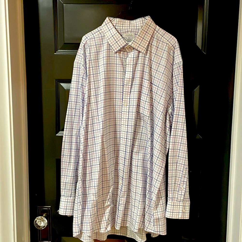 Blue and purple stripe dress shirt